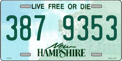 NH license plate 3879353
