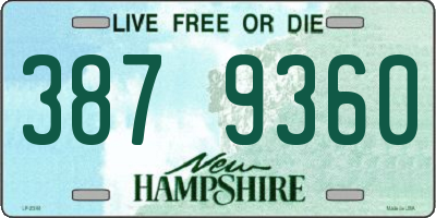NH license plate 3879360