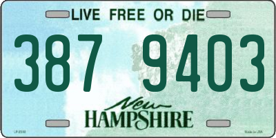 NH license plate 3879403
