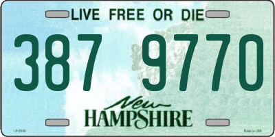 NH license plate 3879770