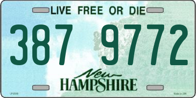 NH license plate 3879772