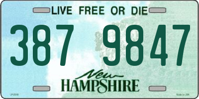 NH license plate 3879847