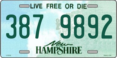 NH license plate 3879892