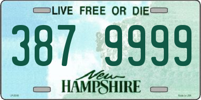 NH license plate 3879999