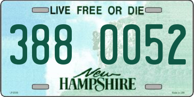 NH license plate 3880052