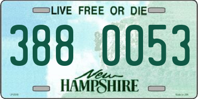 NH license plate 3880053