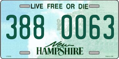 NH license plate 3880063