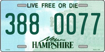 NH license plate 3880077