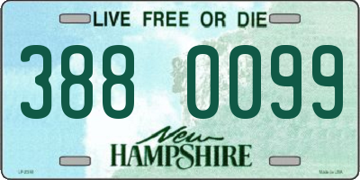 NH license plate 3880099