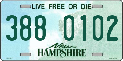NH license plate 3880102