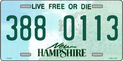 NH license plate 3880113