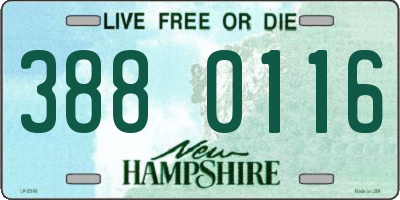 NH license plate 3880116