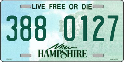 NH license plate 3880127