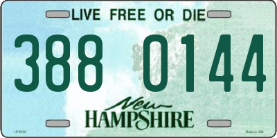 NH license plate 3880144