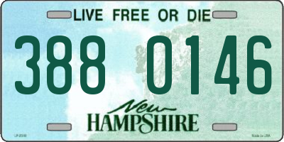 NH license plate 3880146