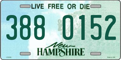 NH license plate 3880152