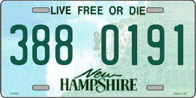NH license plate 3880191