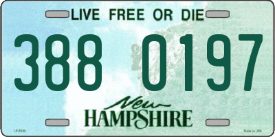 NH license plate 3880197