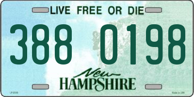 NH license plate 3880198