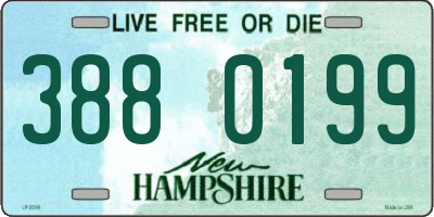NH license plate 3880199