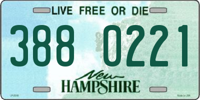 NH license plate 3880221