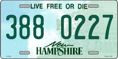 NH license plate 3880227