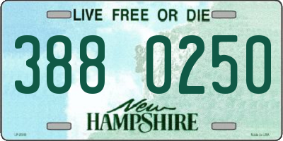 NH license plate 3880250