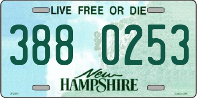 NH license plate 3880253