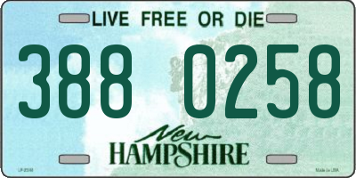 NH license plate 3880258