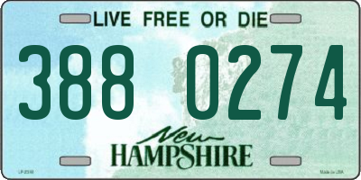 NH license plate 3880274