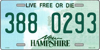 NH license plate 3880293