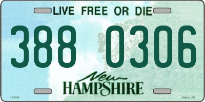 NH license plate 3880306