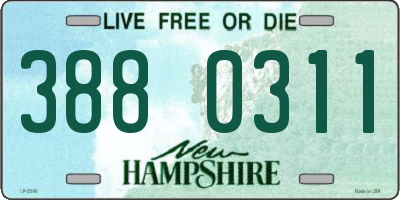 NH license plate 3880311