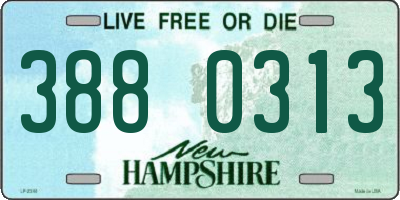NH license plate 3880313
