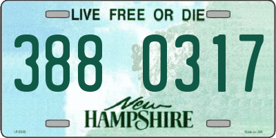 NH license plate 3880317