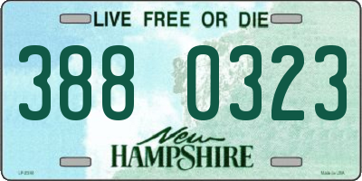 NH license plate 3880323