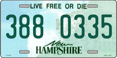 NH license plate 3880335