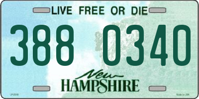 NH license plate 3880340