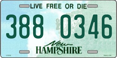 NH license plate 3880346
