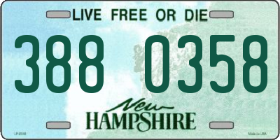 NH license plate 3880358