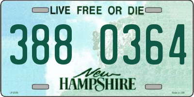 NH license plate 3880364