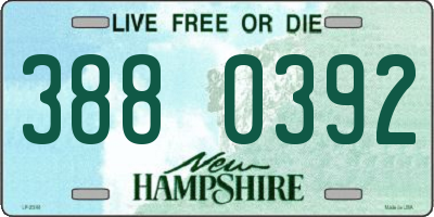 NH license plate 3880392