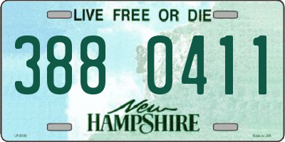 NH license plate 3880411