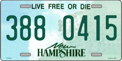 NH license plate 3880415