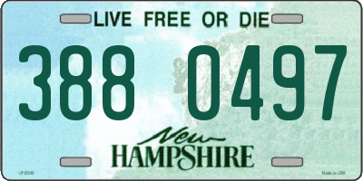 NH license plate 3880497