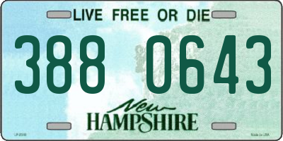 NH license plate 3880643