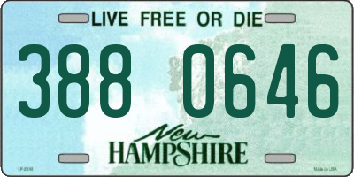NH license plate 3880646