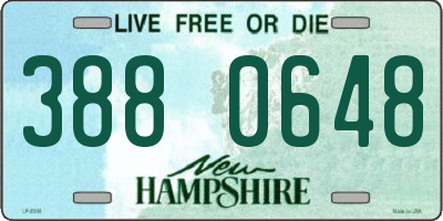 NH license plate 3880648