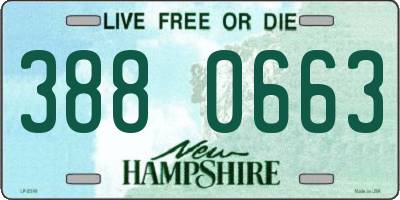 NH license plate 3880663