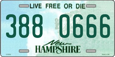 NH license plate 3880666